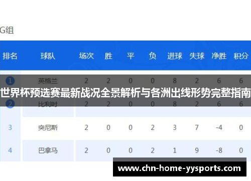 世界杯预选赛最新战况全景解析与各洲出线形势完整指南